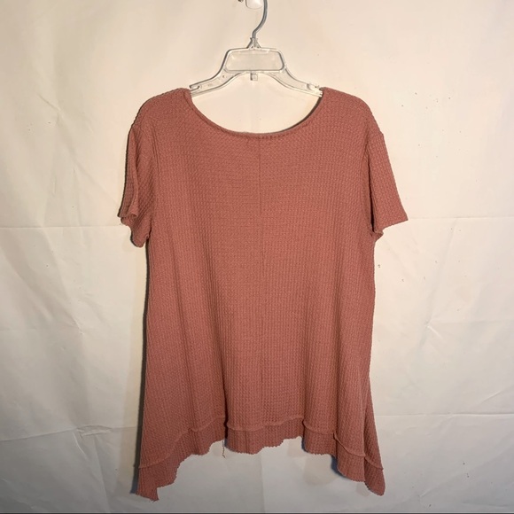 Altar’d State Blush Waffle Tunic Style Top - Picture 2 of 4
